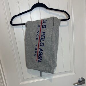 U.S. Polo Assn. Gray Joggers with Vertical Logo